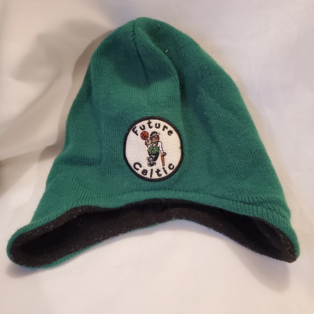 Kids Future Celtics NBA Green‎ Knit Beanie Hat with Patch boston